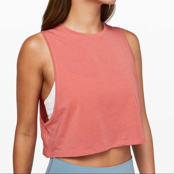 lululemon athletica Tops - 🍋 Lululemon Muscle Love Crop Tank Rustic Coral 8